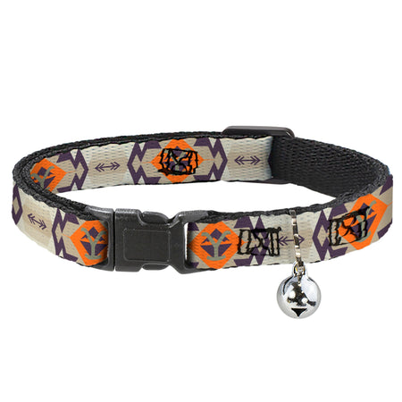 Yellowstone Y logo tribal print breakaway cat collar with bell