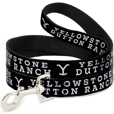 Yellowstone Dutton Ranch black and white logo pet leash.