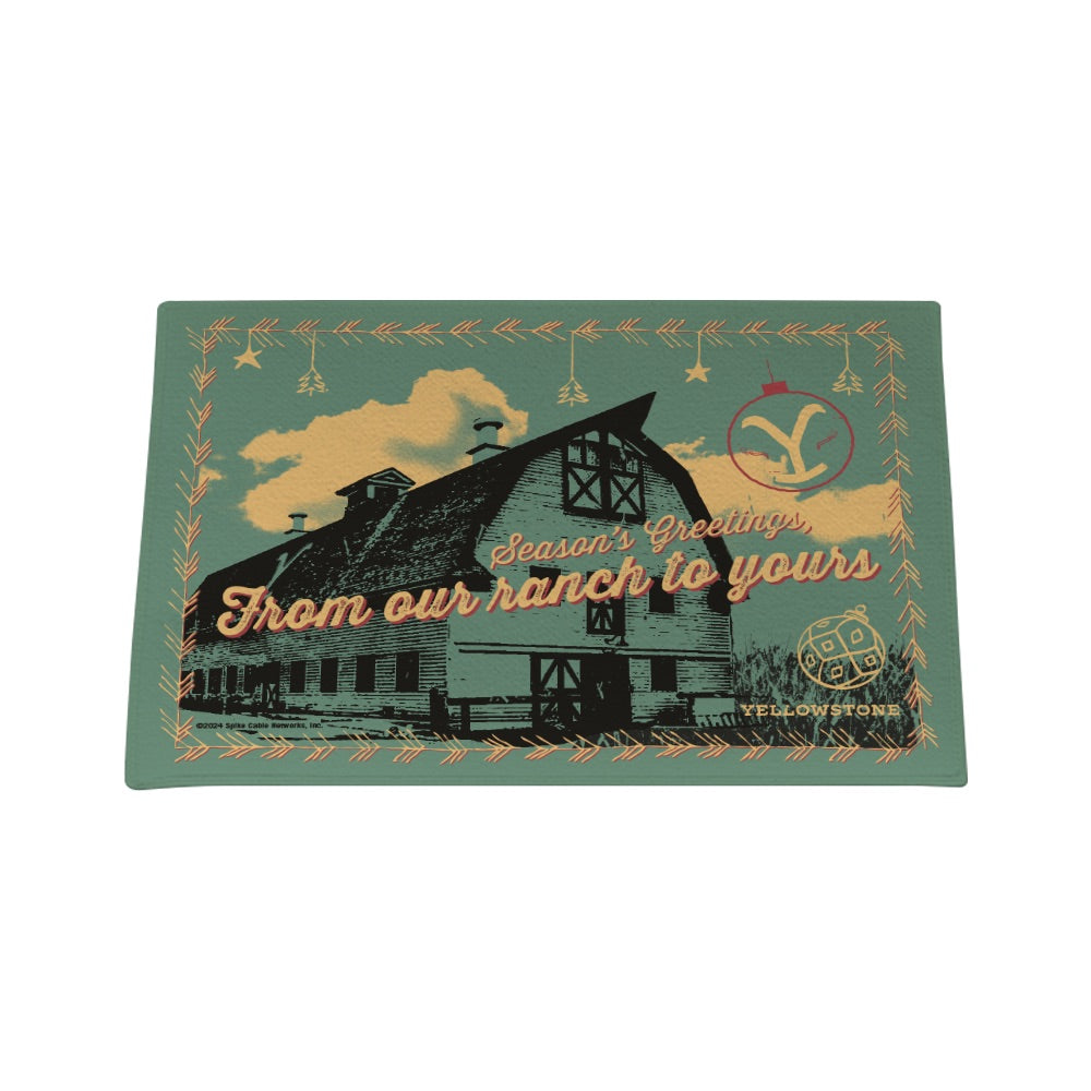 【希少】イエローストーン サイン入りハンドセレクテッド Yellowstone Yellowstone Season's Greetings Doormat by Progift | Yellowstone Shop