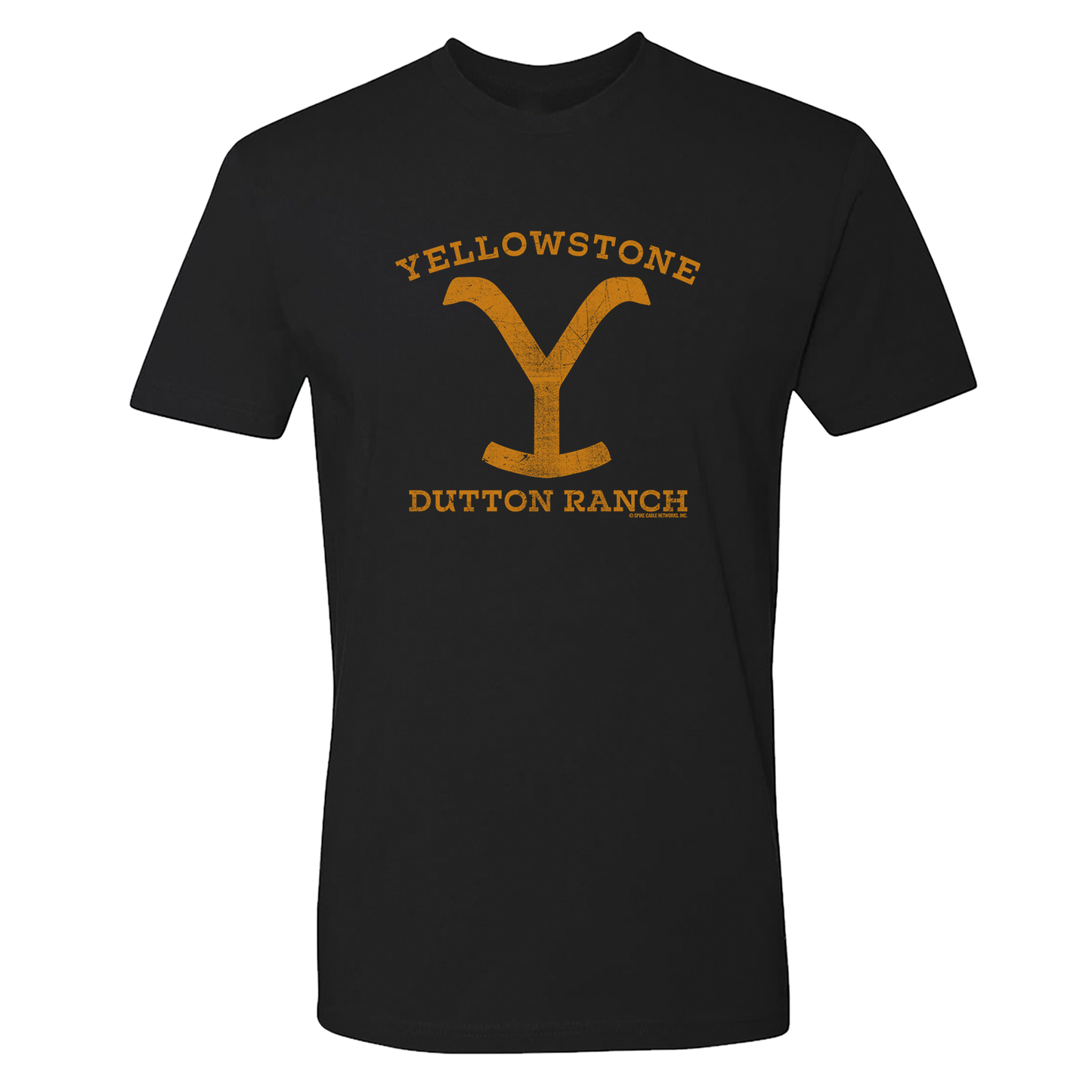 Yellowstone Dutton Ranch Distressed Logo Adult Short Sleeve T-Shirt