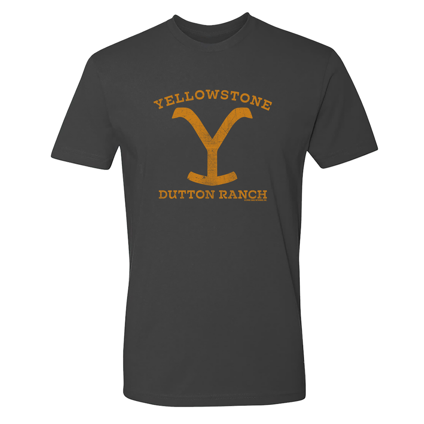 Yellowstone Dutton Ranch Distressed Logo Adult Short Sleeve T-Shirt