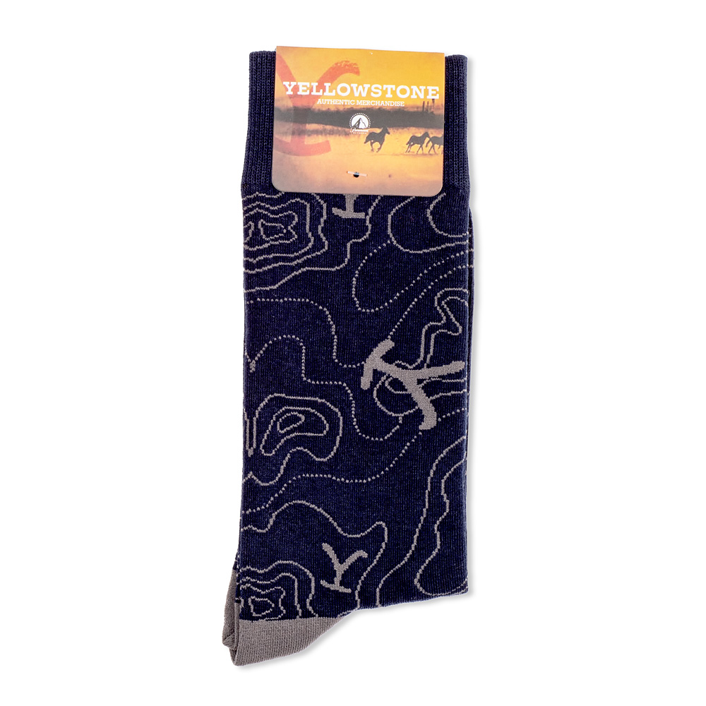 Yellowstone Blue Lines Logo Socks