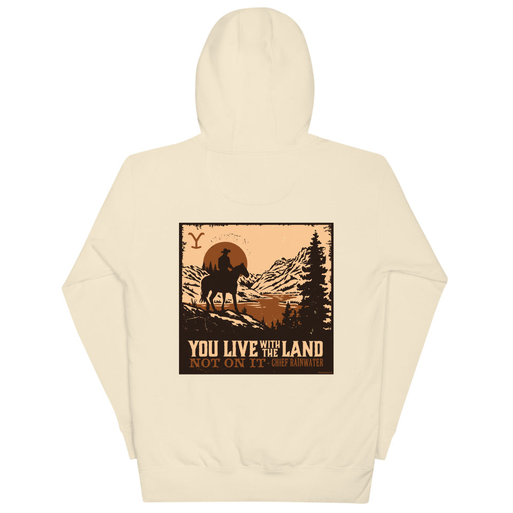 Yellowstone You Live With The Land Unisex Premium Hoodie