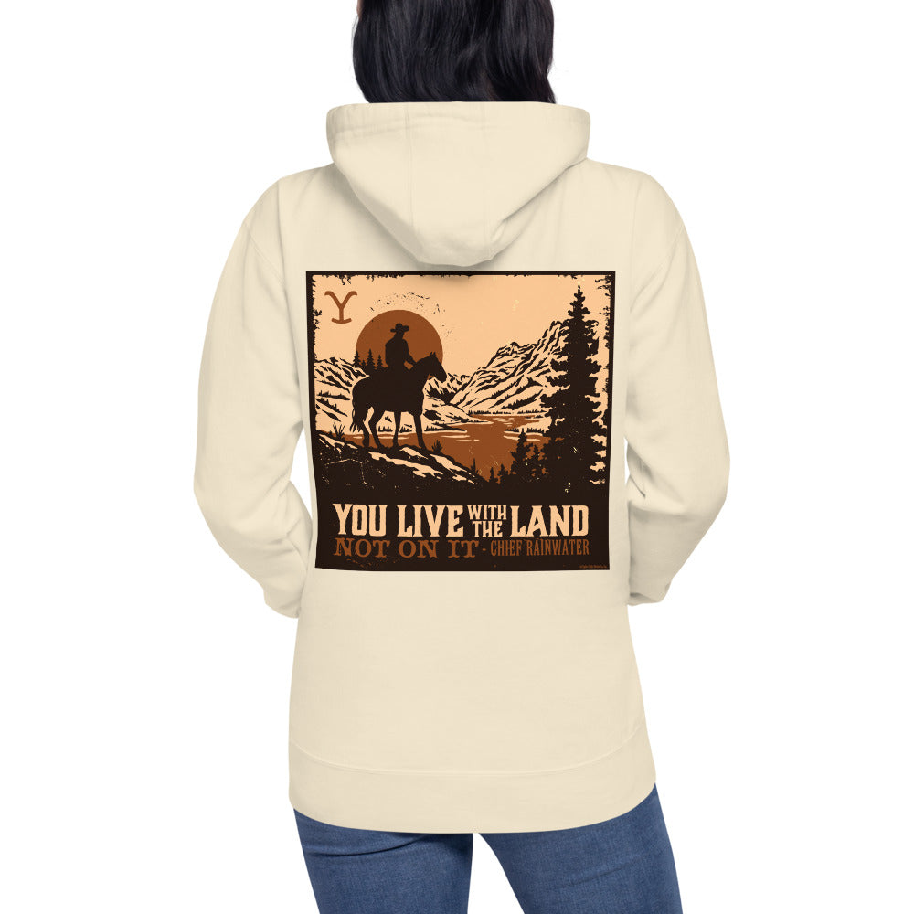 Yellowstone You Live With The Land Unisex Premium Hoodie
