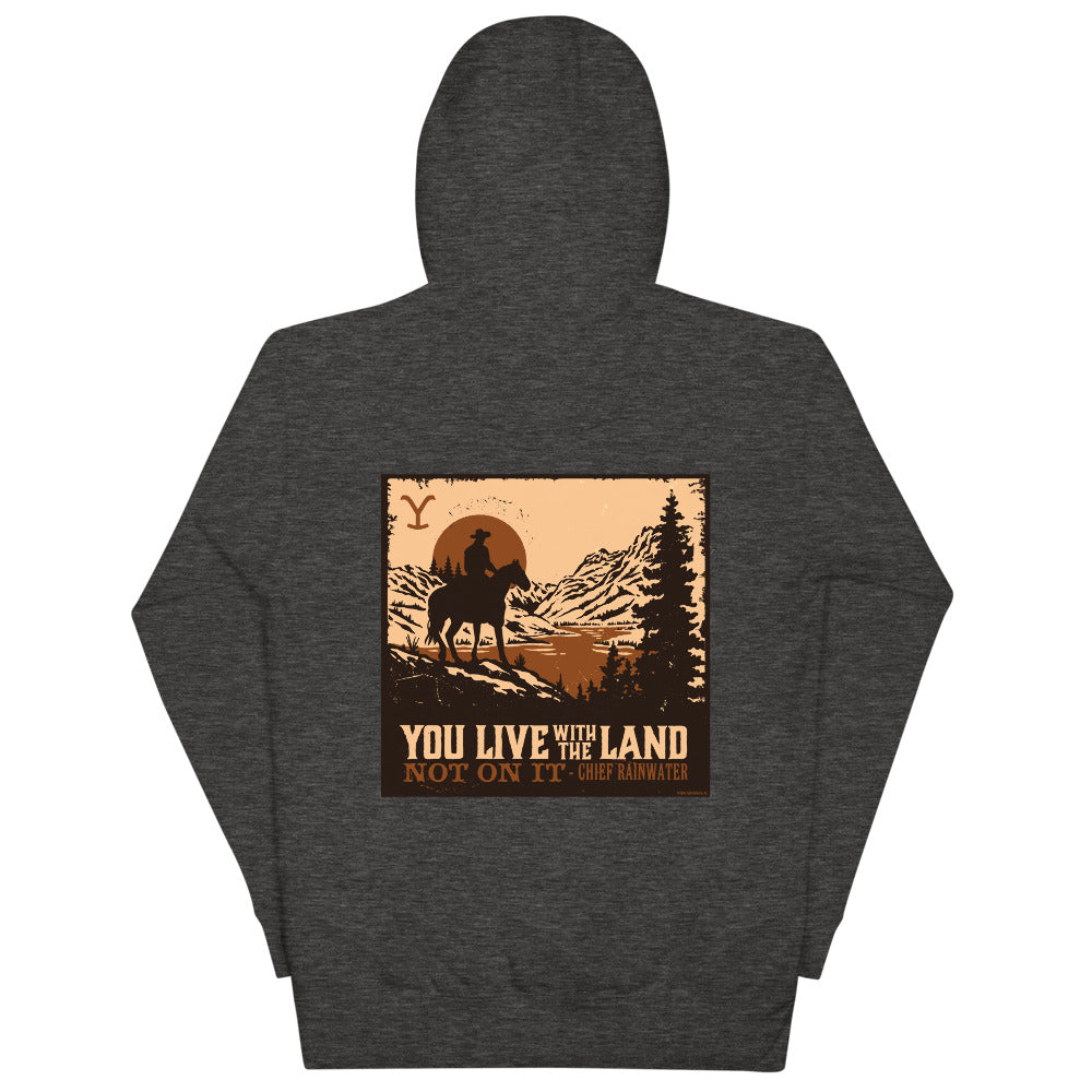 Yellowstone You Live With The Land Unisex Premium Hoodie