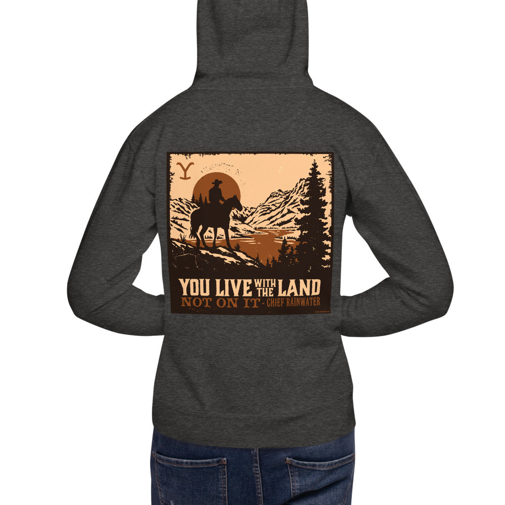 Yellowstone You Live With The Land Unisex Premium Hoodie