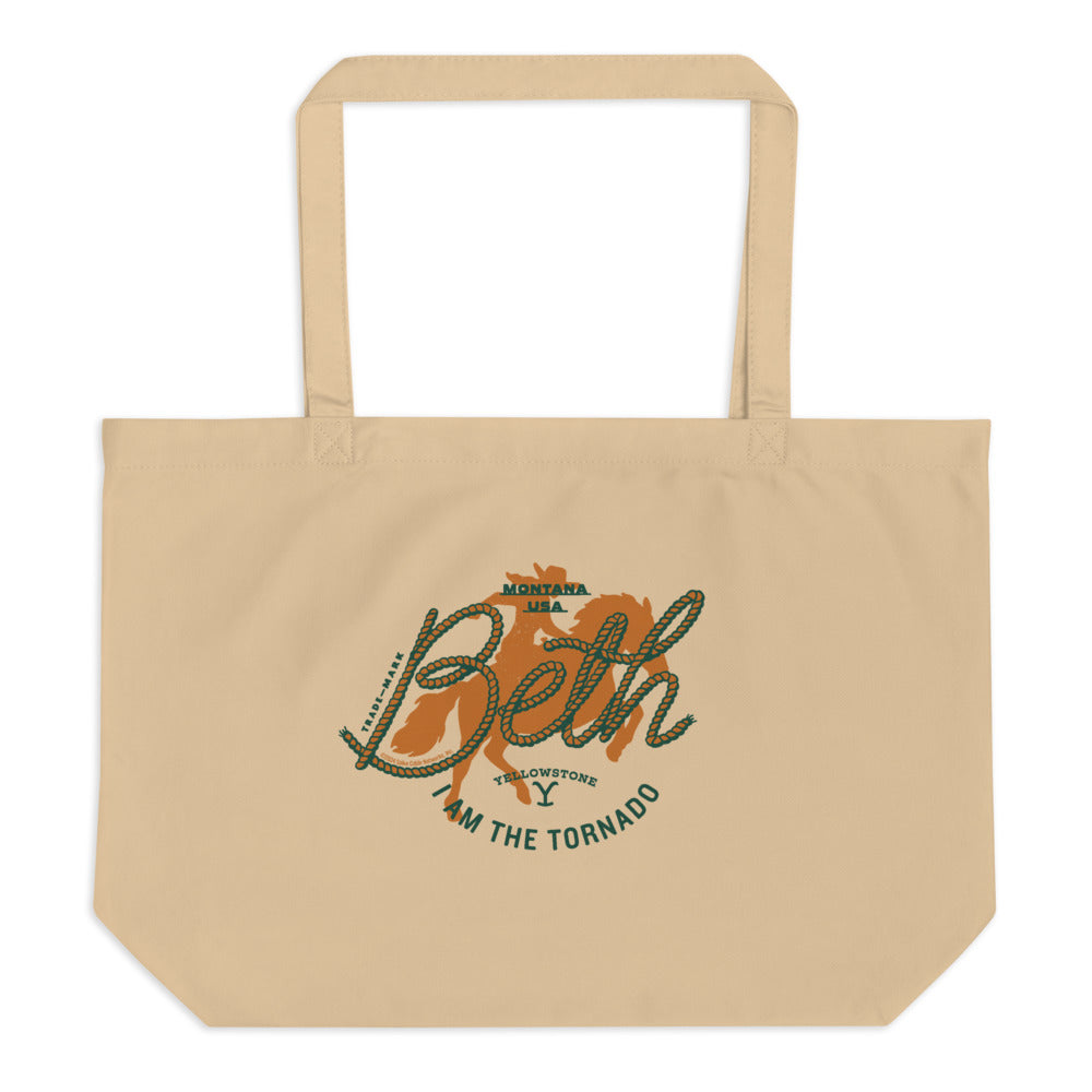 Yellowstone Beth Duttton I Am The Tornado Large Tote Bag