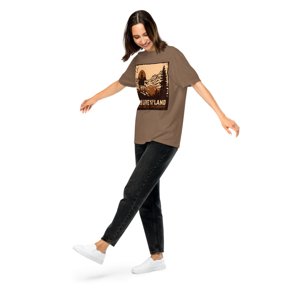 Yellowstone You Live With The Land Unisex Comfort Colors T-Shirt Espresso