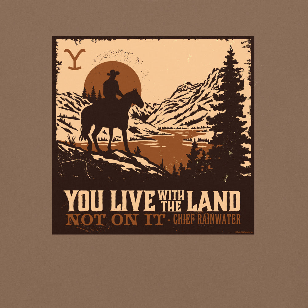 Yellowstone You Live With The Land Unisex Comfort Colors T-Shirt