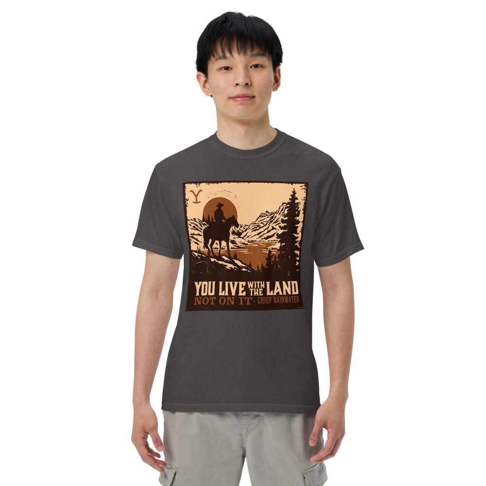 Yellowstone You Live With The Land Unisex Comfort Colors T-Shirt