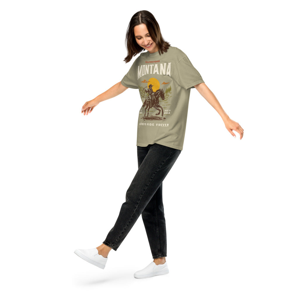 Yellowstone Cowboys Ride Forever Comfort Colors T-Shirt Khaki