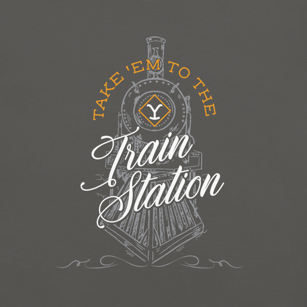 Yellowstone Take 'Em To The Train Station Unisex Comfort Colors T-Shirt Pepper