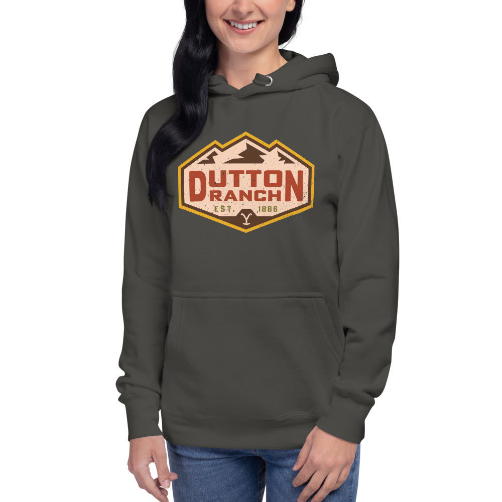 Yellowstone Ranch Patch Unisex Premium Hoodie Vintage Black