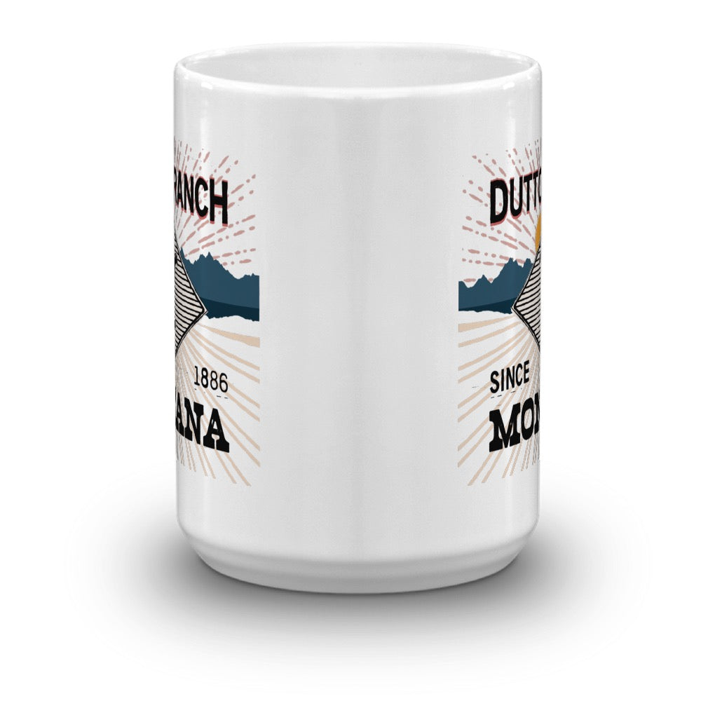 Yellowstone Dutton Ranch Montana White Mug