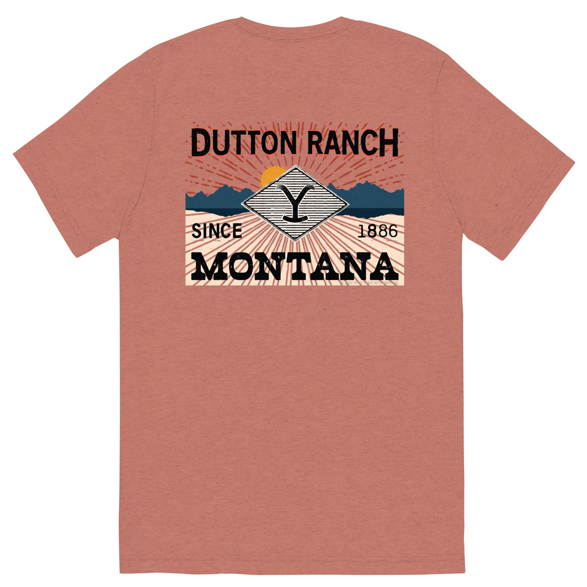 Yellowstone Dutton Ranch Montana TriBlend Short Sleeve TShirt