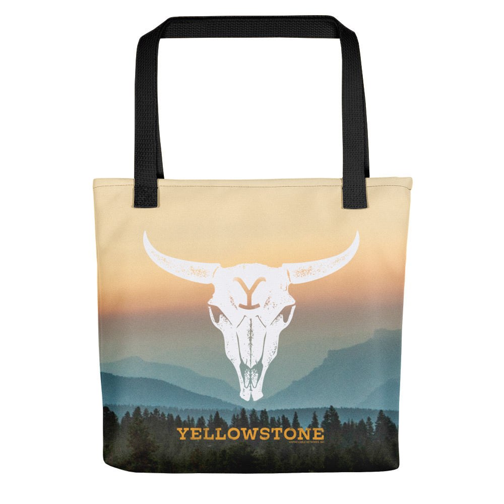Yellowstone Cow Skull Premium Tote Bag Yellowstone Shop