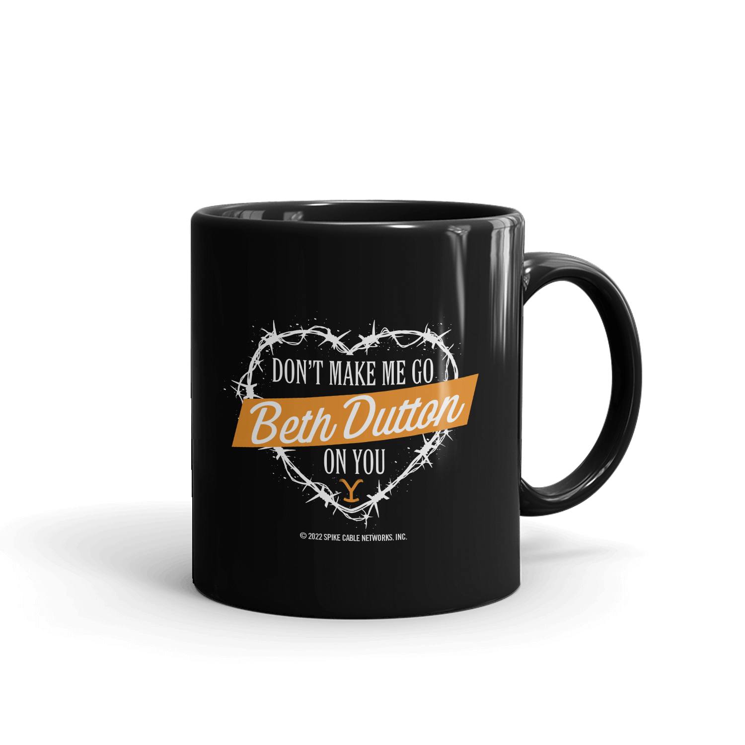 Yellowstone Don't Make Me Go Beth Dutton On You Heart Black Mug
