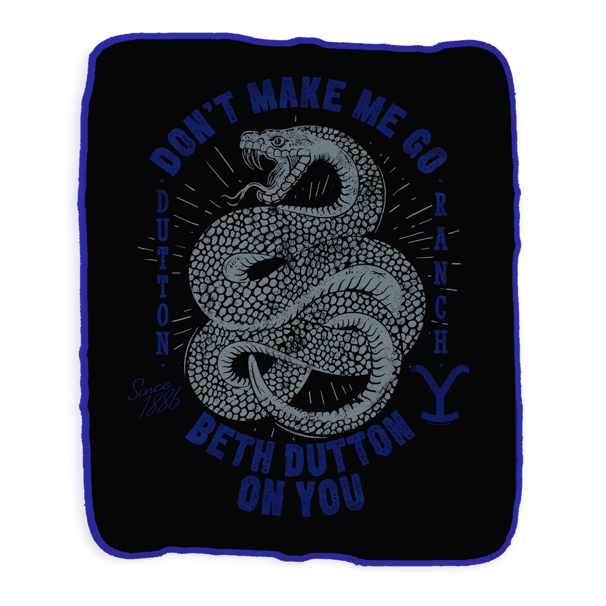 Yellowstone Snake Beth Dutton On You Sherpa Blanket Yellowstone Shop