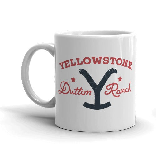 Yellowstone Dutton Ranch Star White Mug Yellowstone Shop