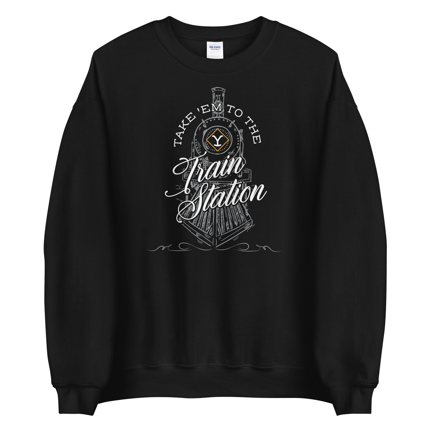 Yellowstone Take 'Em To The Train Station Fleece Crewneck Sweatshirt