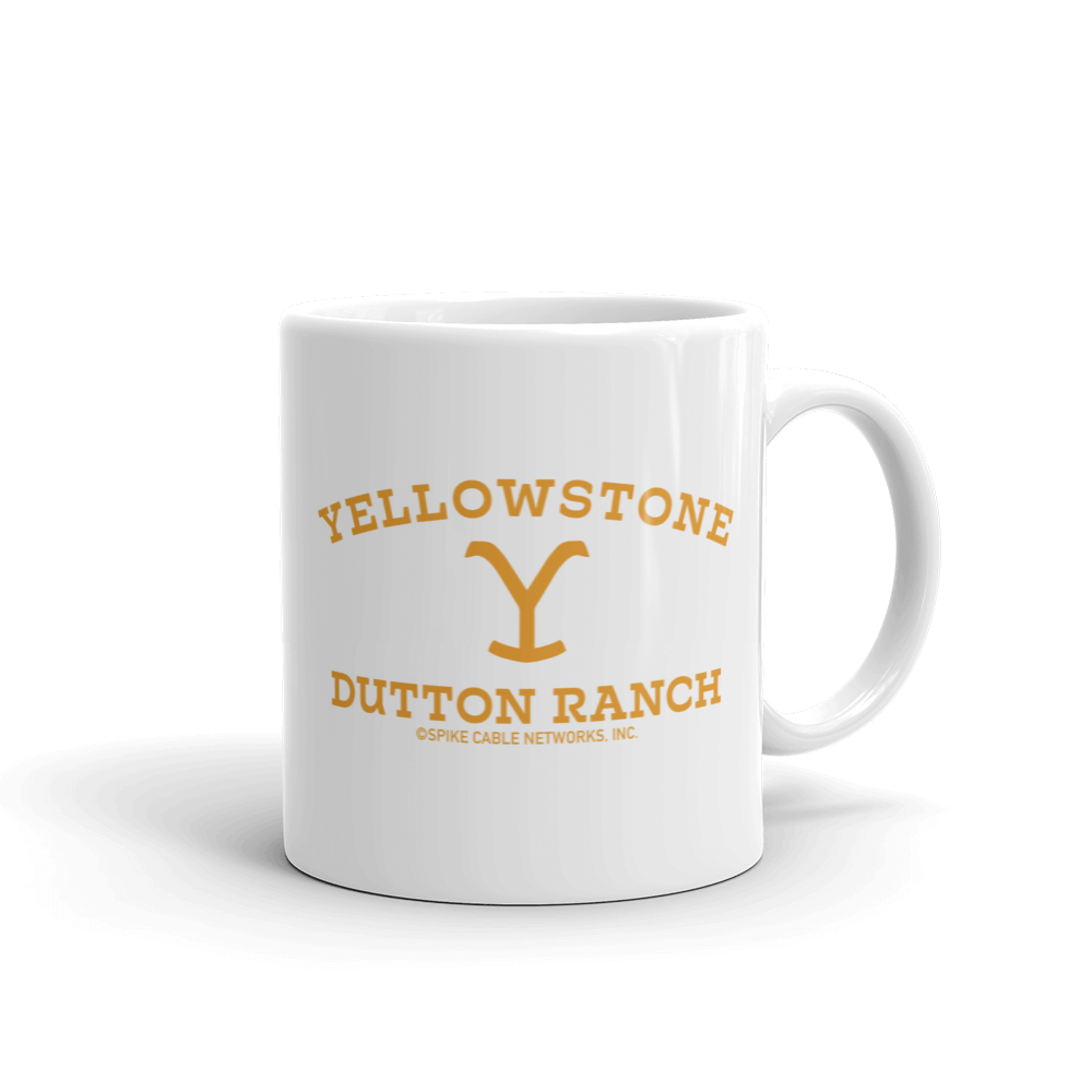 Yellowstone Dutton Ranch Logo White Mug