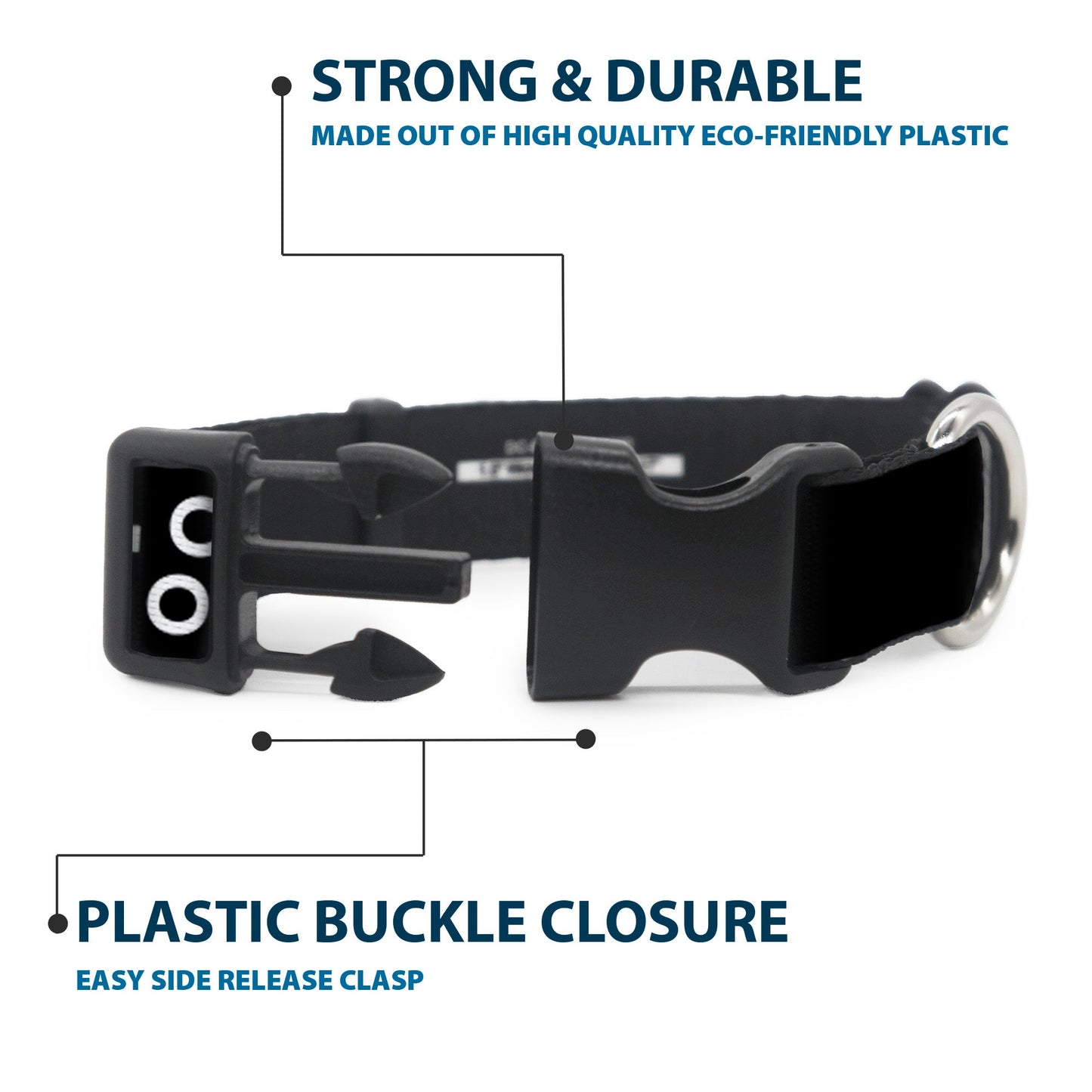 Adjustable strap view of the Yellowstone Dutton Ranch pet accessory