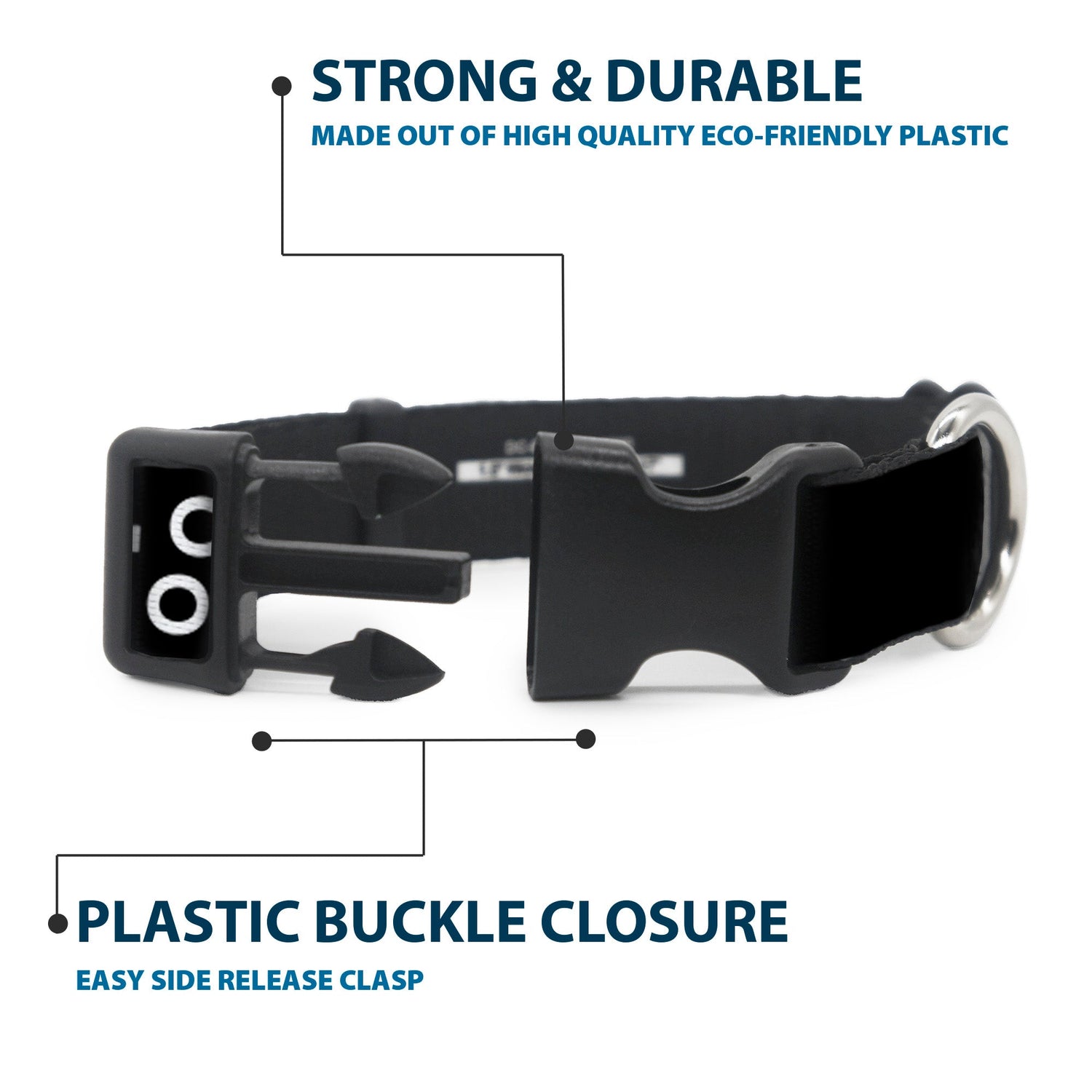 Adjustable strap view of the Yellowstone Dutton Ranch pet accessory