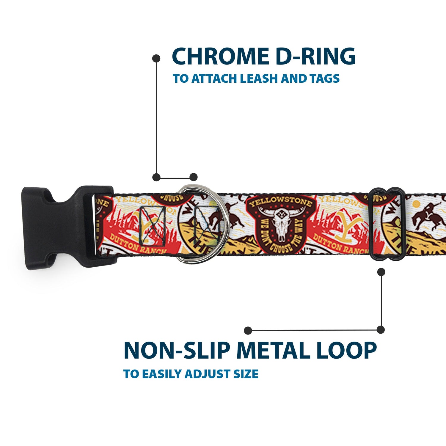Adjustable slider on high-density polyester pet collar