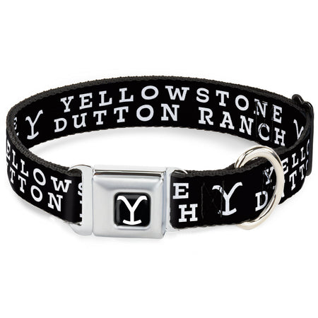 Yellowstone Y Logo Dutton Ranch Seatbelt Buckle Dog Collar main view