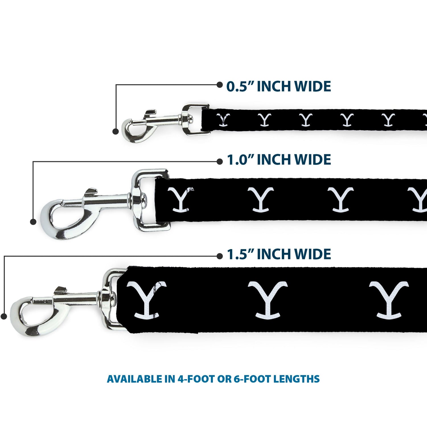 Heavy-duty steel swivel snap hook on Yellowstone dog lead