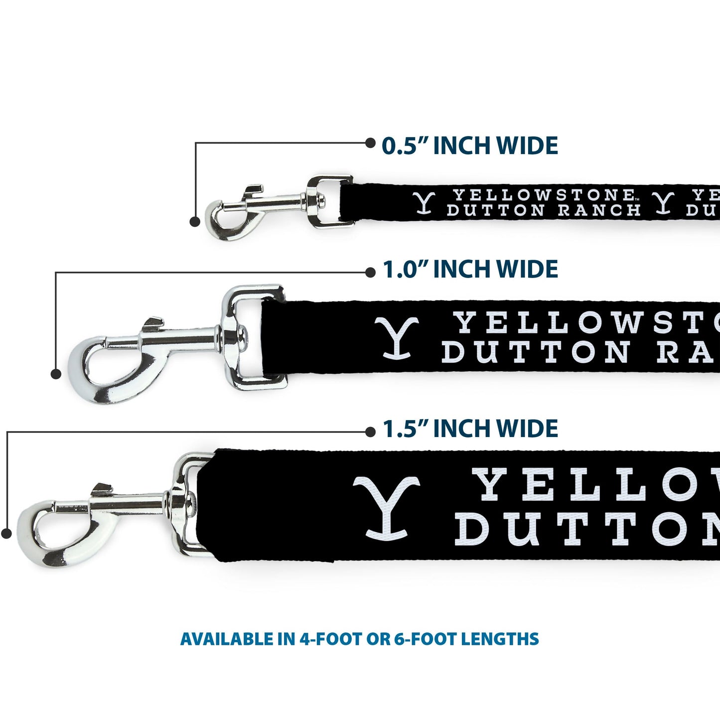 Heavy-duty swivel hook on the Yellowstone Dutton Ranch dog lead.