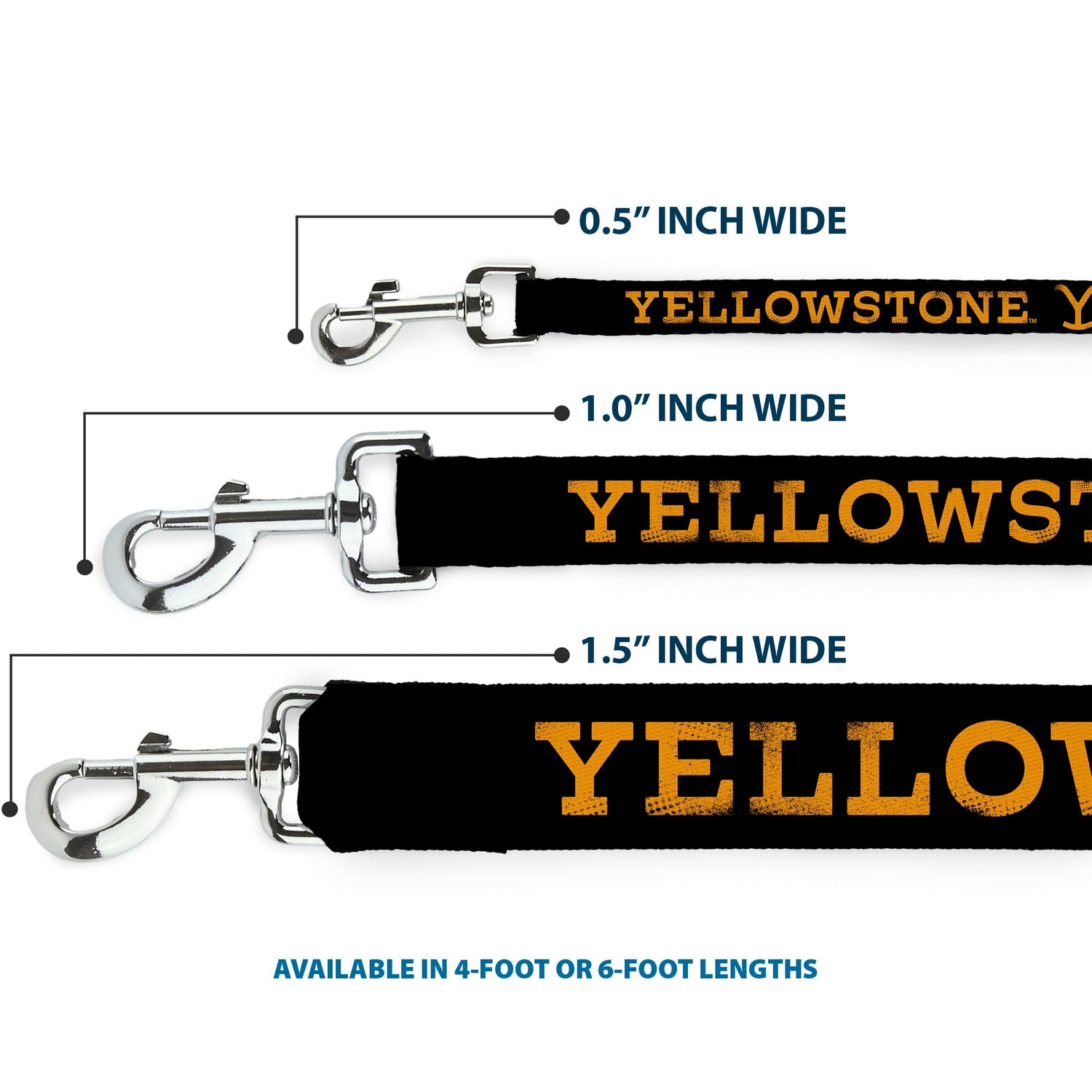 Detail of the heavy-duty steel clip on the Yellowstone pet leash