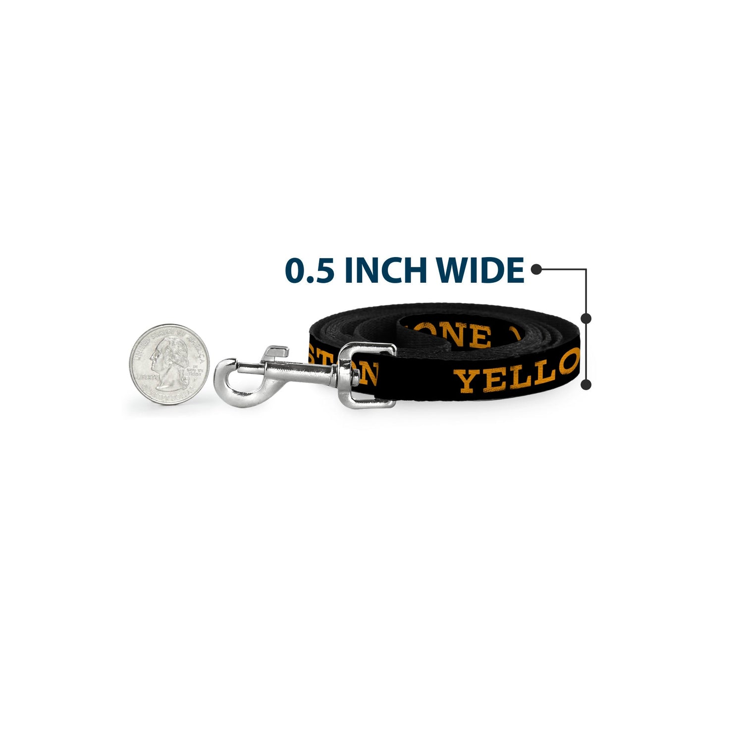 The Yellowstone wordmark and Y logo pattern on the polyester webbing