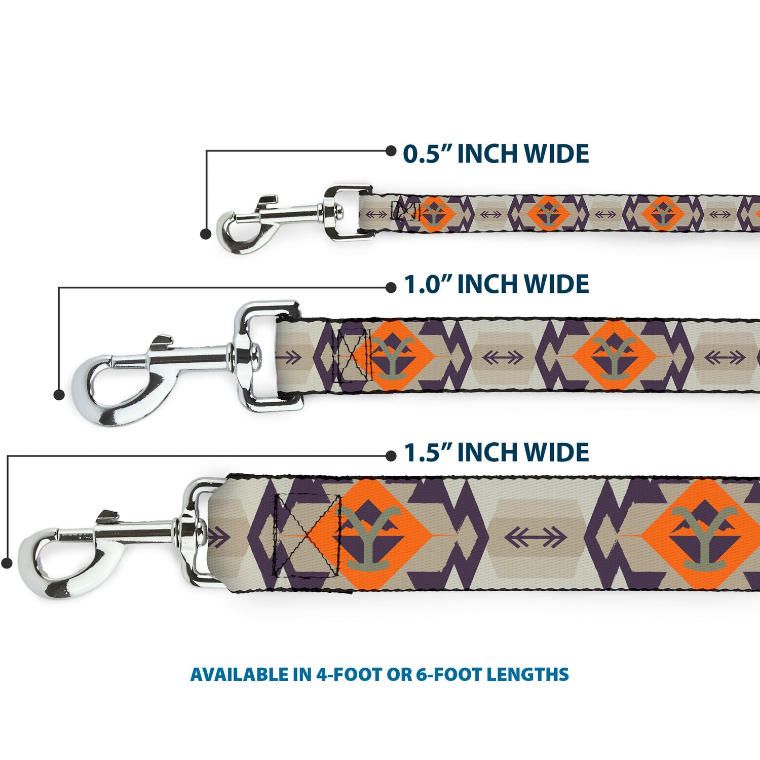 Durable steel hardware clip on pet leash