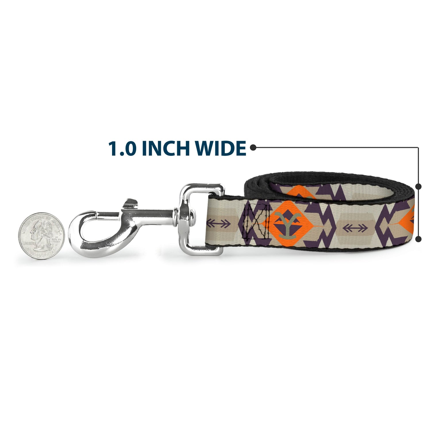 Action shot of tribal dog leash for outdoor use