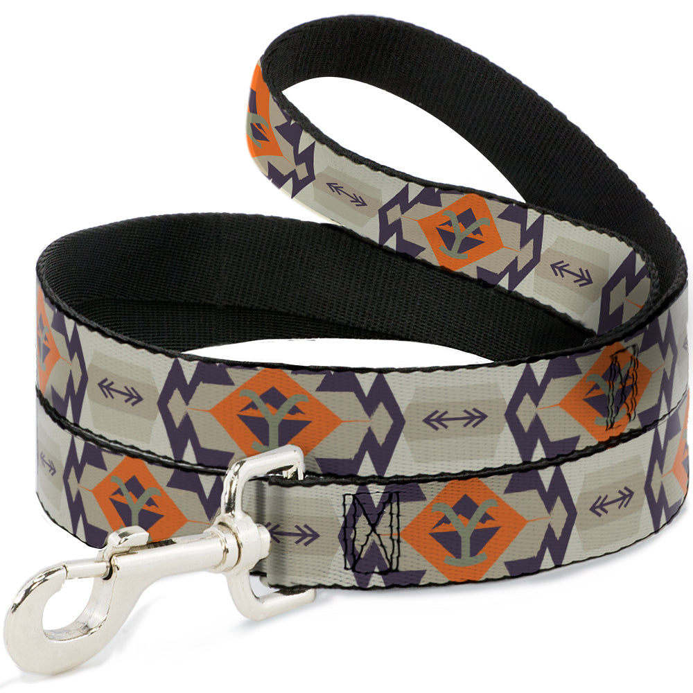 Yellowstone Y logo tribal dog leash full view