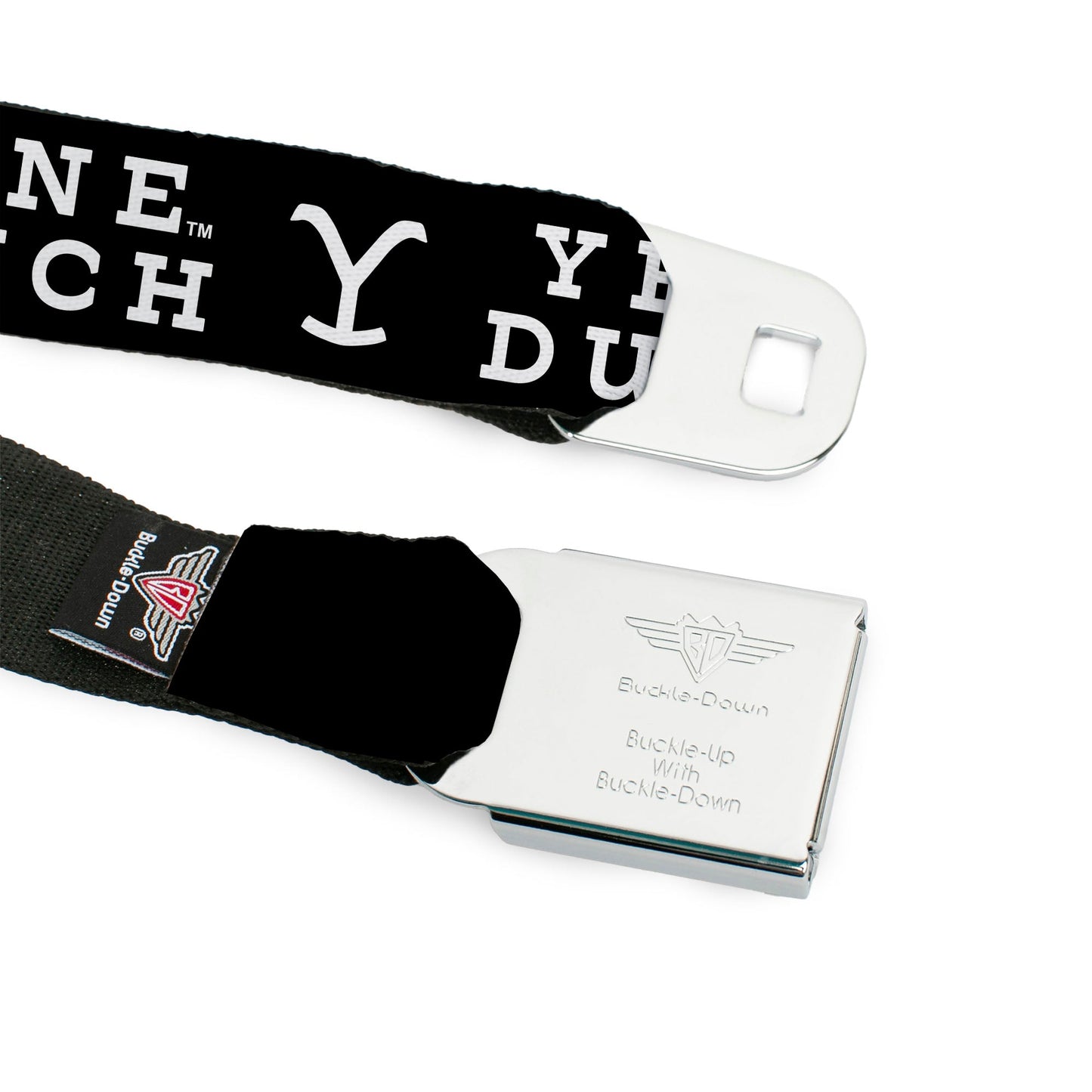 Yellowstone seatbelt belt laid out to show the full design pattern