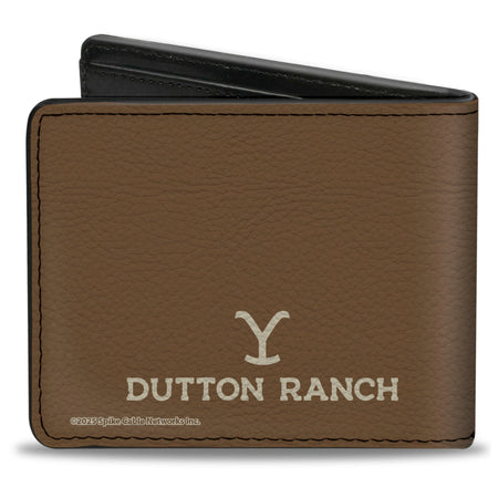 Interior of Yellowstone Dutton Ranch wallet showing card slots
