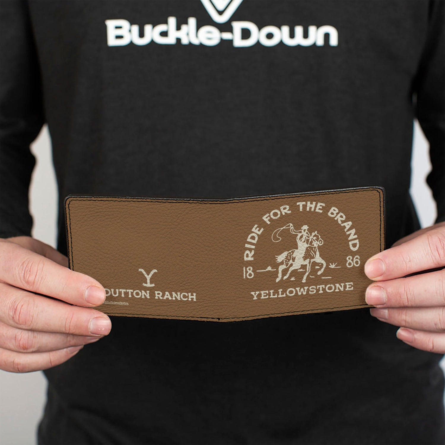 Back view of the Yellowstone bi-fold wallet