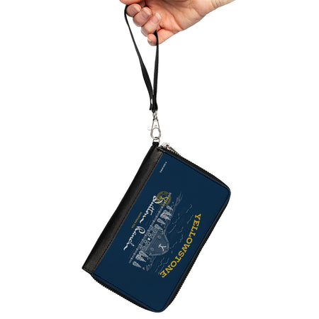 Back view showing the continuous landscape design on PU leather.