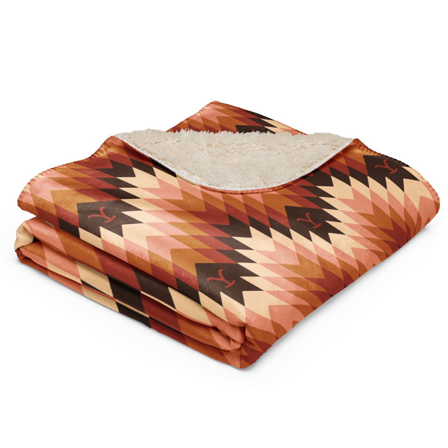 Yellowstone Chevron Pattern Sherpa Blanket