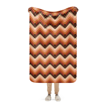 Yellowstone Chevron Pattern Sherpa Blanket