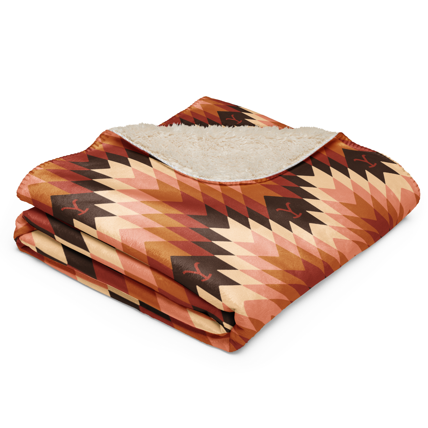 Yellowstone Chevron Pattern Sherpa Blanket