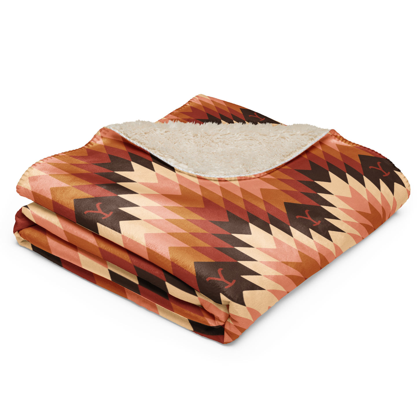 Yellowstone Chevron Pattern Sherpa Blanket