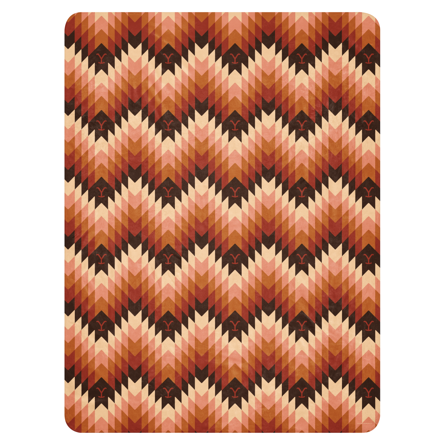 Yellowstone Chevron Pattern Sherpa Blanket