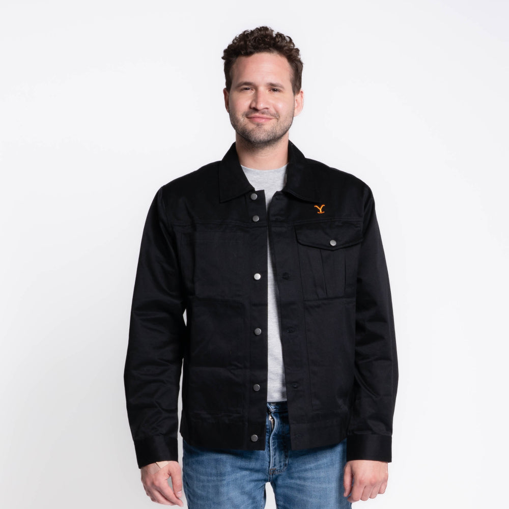 Yellowstone Rip Black Denim Jacket