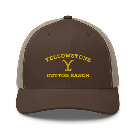 Yellowstone Dutton Ranch Logo Embroidered Retro Trucker Hat