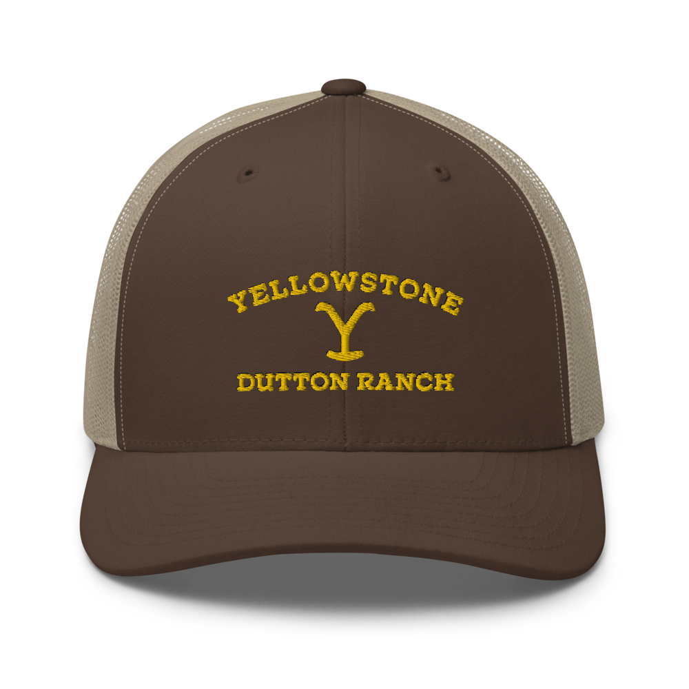 Yellowstone Dutton Ranch Logo Embroidered Retro Trucker Hat