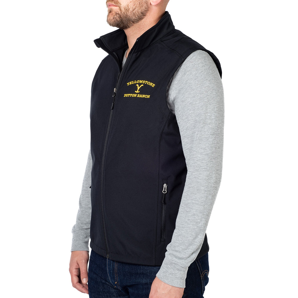 As Seen On Yellowstone Dutton Ranch Logo Core Soft Shell Vest