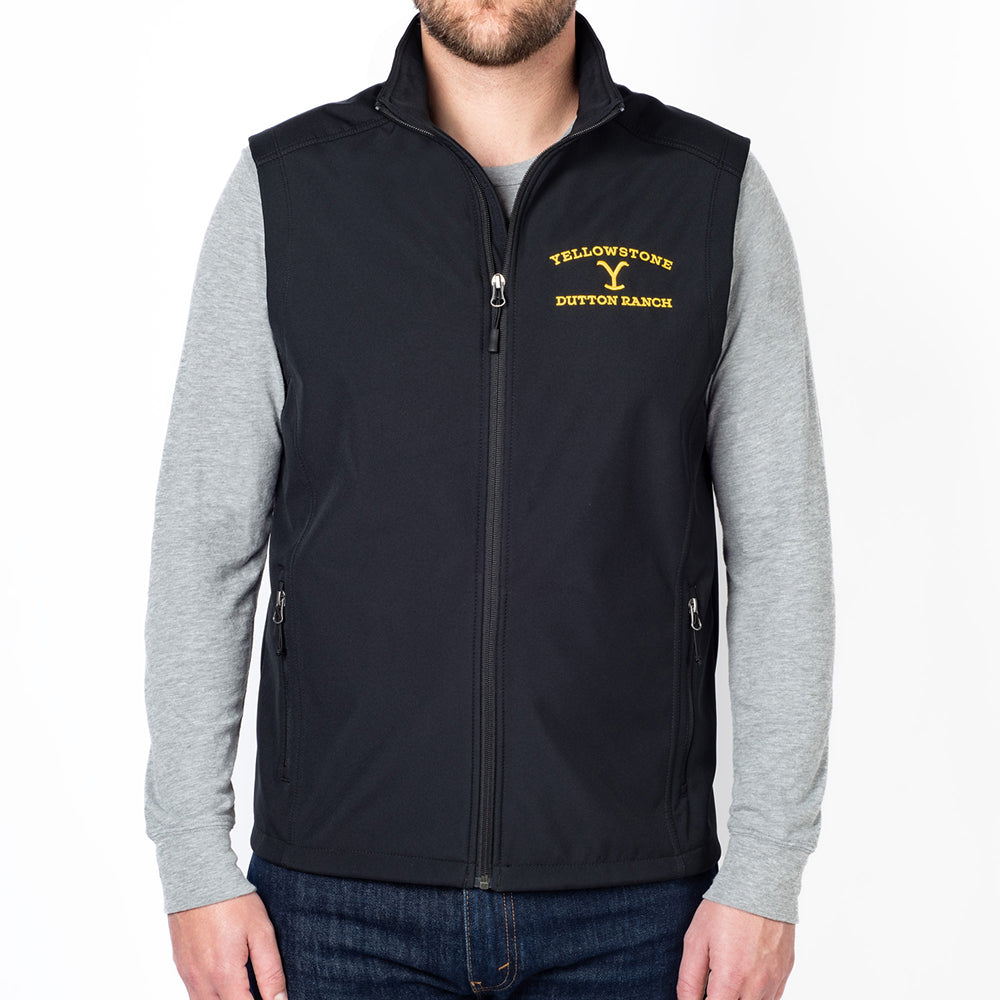 As Seen On Yellowstone Dutton Ranch Logo Core Soft Shell Vest